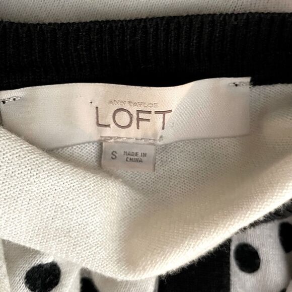 NWOT! Ann Taylor LOFT Black and Cream Cardigan. Size Small. - Picture 3 of 4